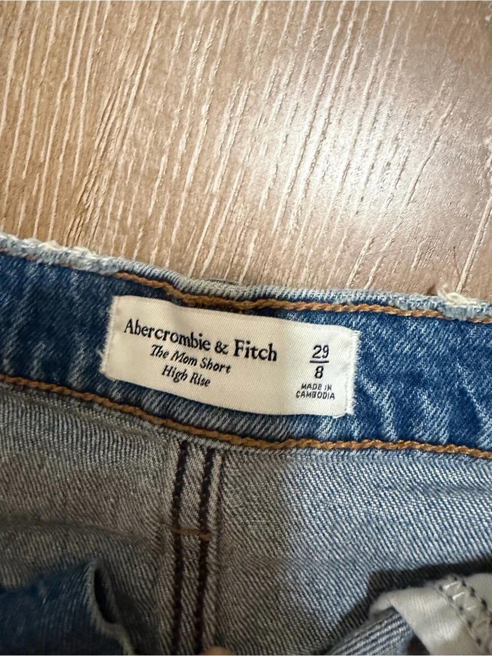 Abercrombie & Fitch Distressed Denim Cutoff Shorts - Blue - Picture 2 of 2